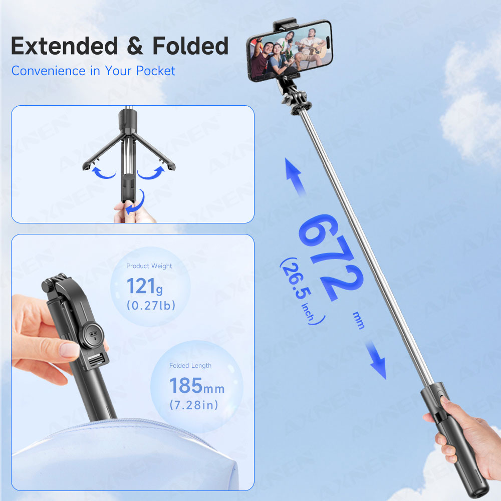 Selfie Stick Tripod with Detac - Smart Tv Stick ulasan dan harga
