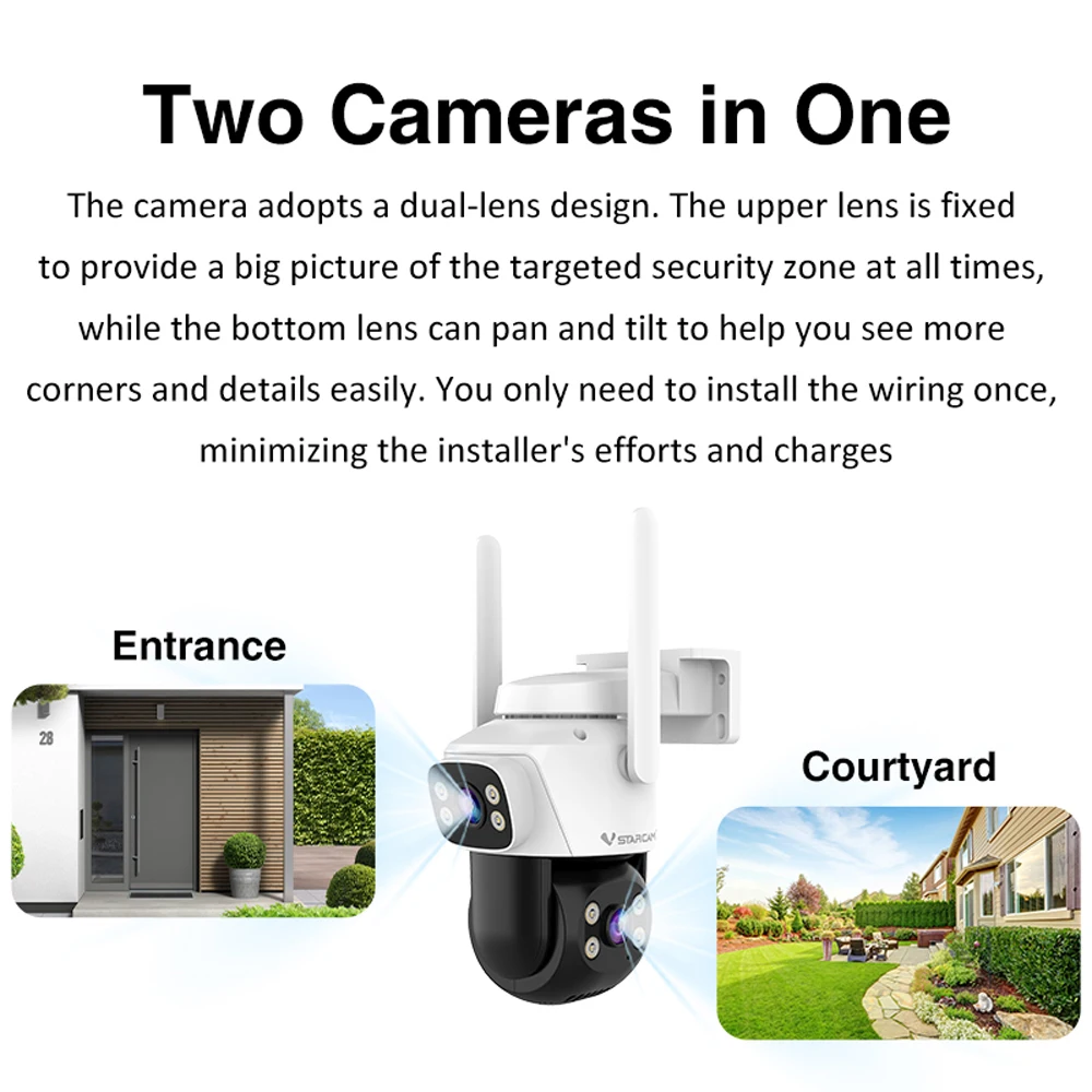 Vstarcam 5.0MP HD Dual Lens Wi - Home Cinema Outdoor ulasan dan harga