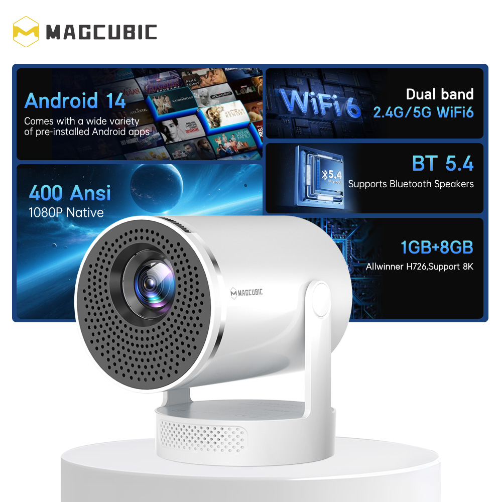 Magcubic Android 14 Native 108 - Home Cinema Setup ulasan dan harga