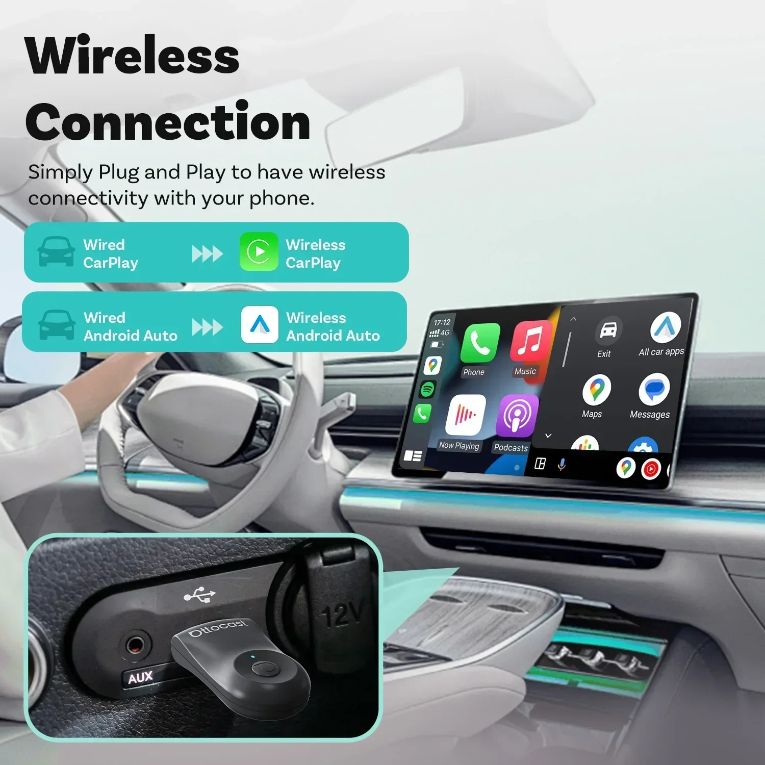 OTTOCAST MINI 2 in 1 Wired to  - Smart Tv Stick ulasan dan harga
