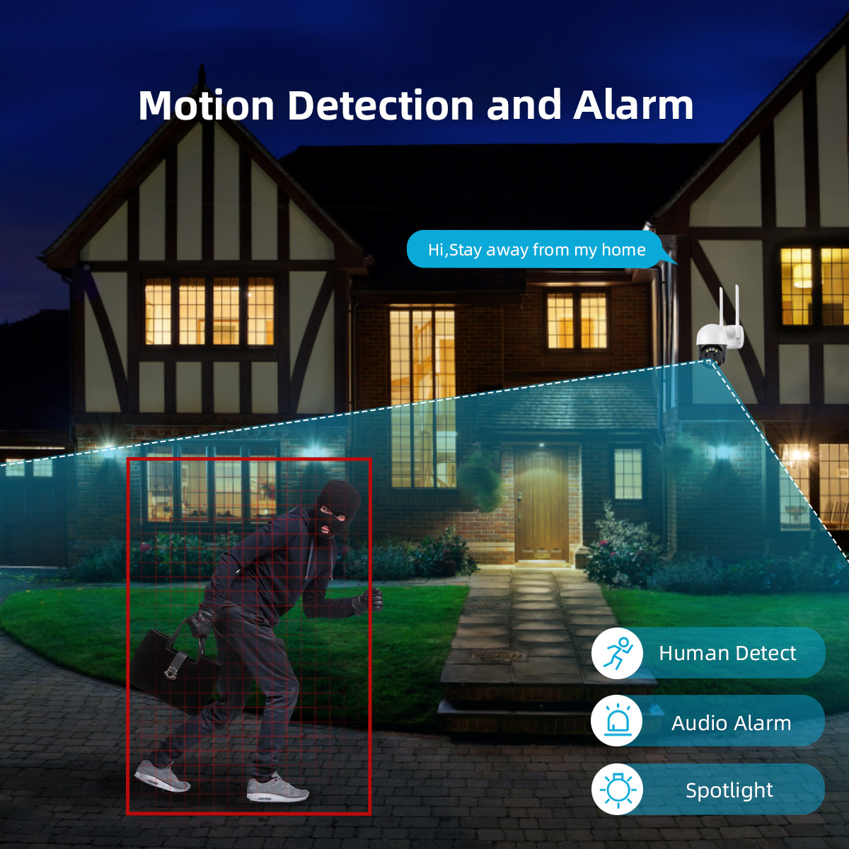 8X Digital Zoom 8MP PTZ WiFi C - Home Cinema Outdoor ulasan dan harga