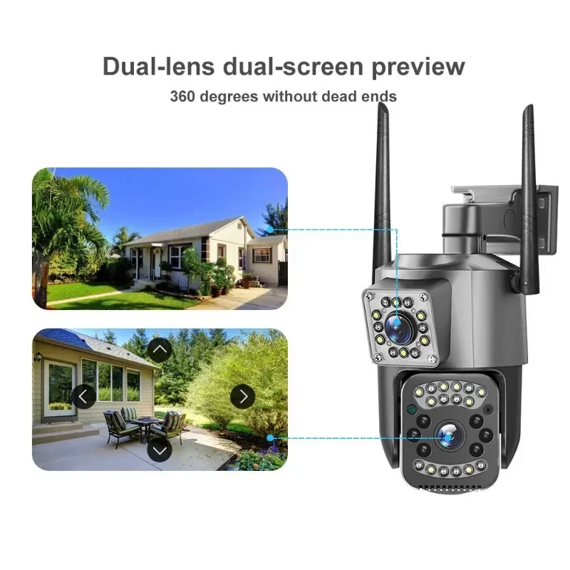 8MP WIFI IP Camera 4K PTZ Dual - Home Cinema Outdoor ulasan dan harga