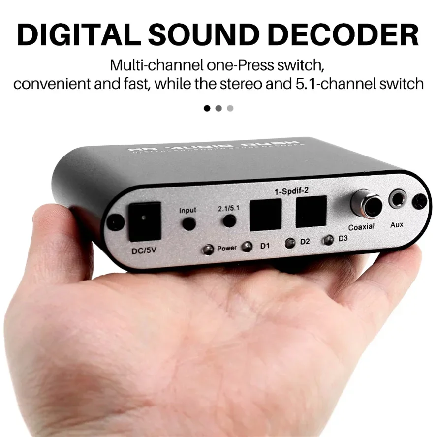 Digital to Analog 5.1 Audio De - Surround Sound Decoder ulasan dan harga