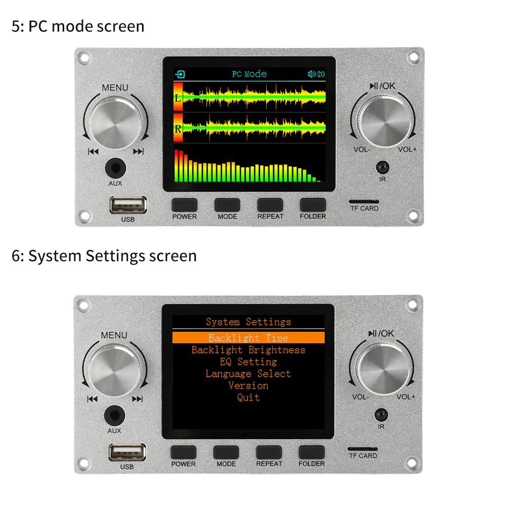 2.8-inch TFT Amplifier Bluetoo - Surround Sound Decoder ulasan dan harga