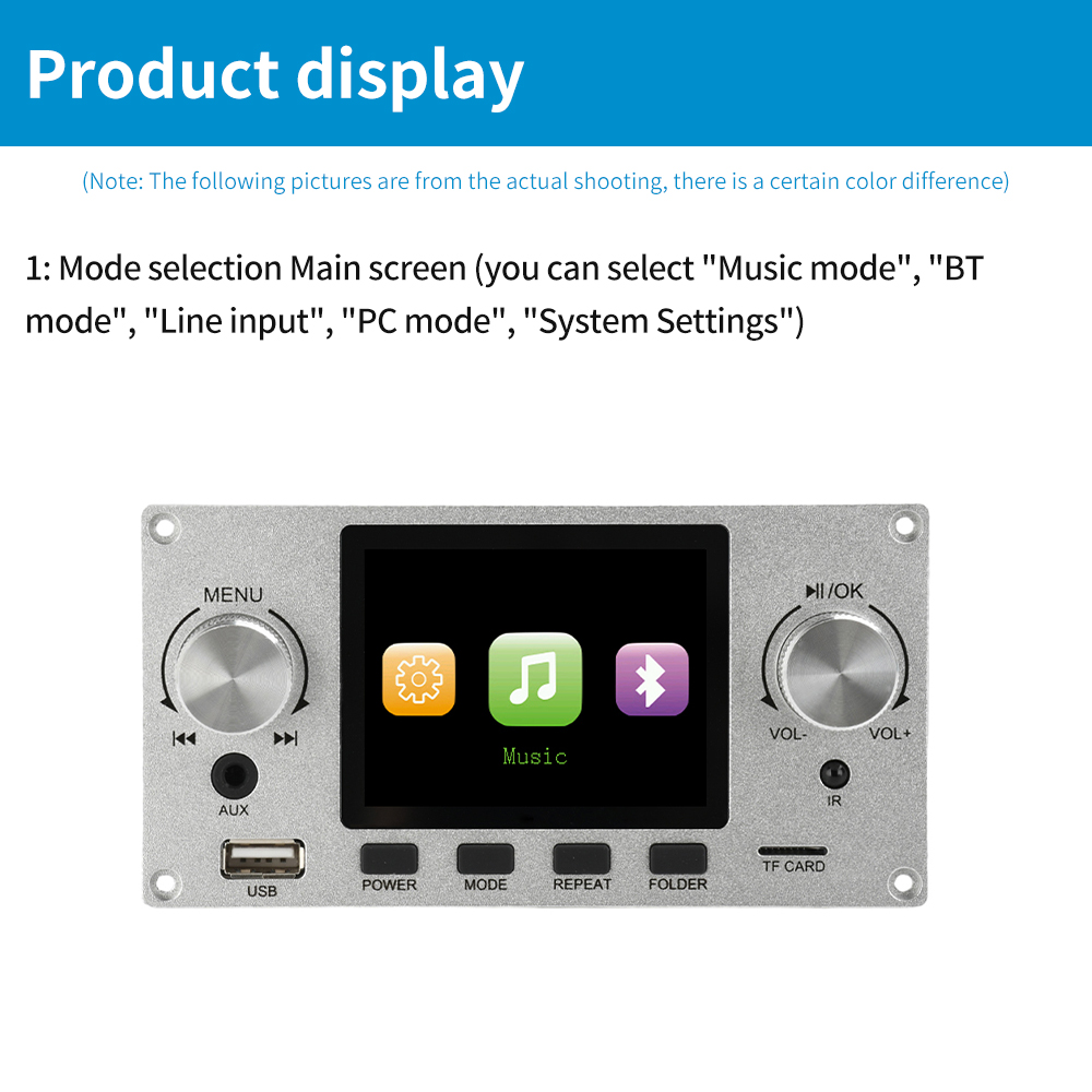 2.8-inch TFT Amplifier Bluetoo - Surround Sound Decoder ulasan dan harga
