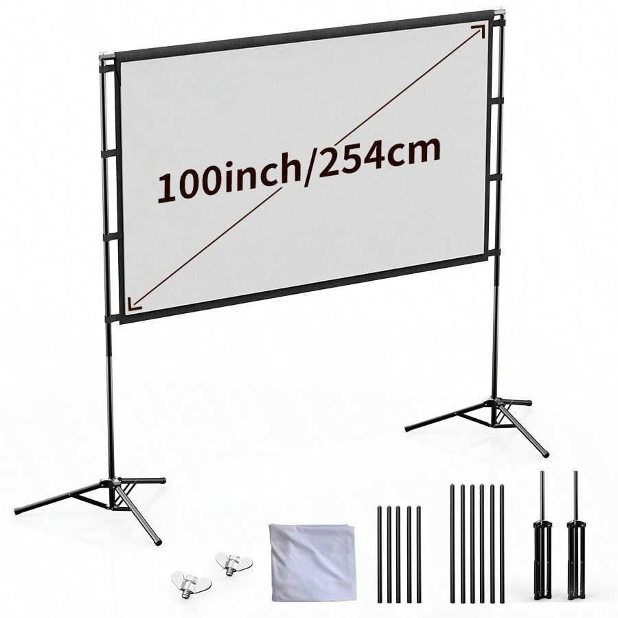 XBJ 100 Inch 4K Ultra HD Proje - Home Cinema Outdoor ulasan dan harga