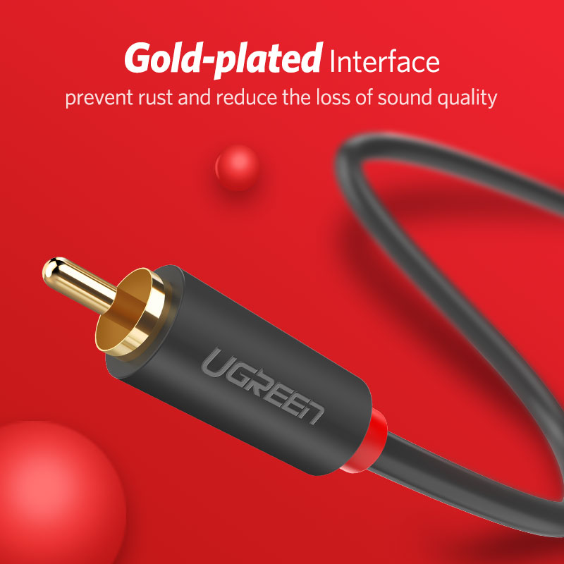 UGREEN 2RCA to 2 RCA Male to M - Home Cinema Hall ulasan dan harga