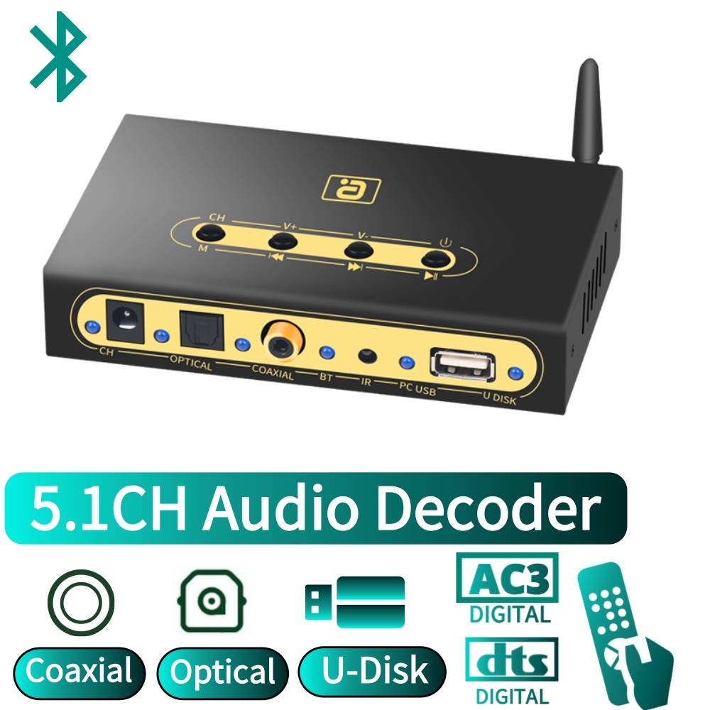 DA720 5.1CH Audio Decoder Blue - Surround Sound Decoder ulasan dan harga