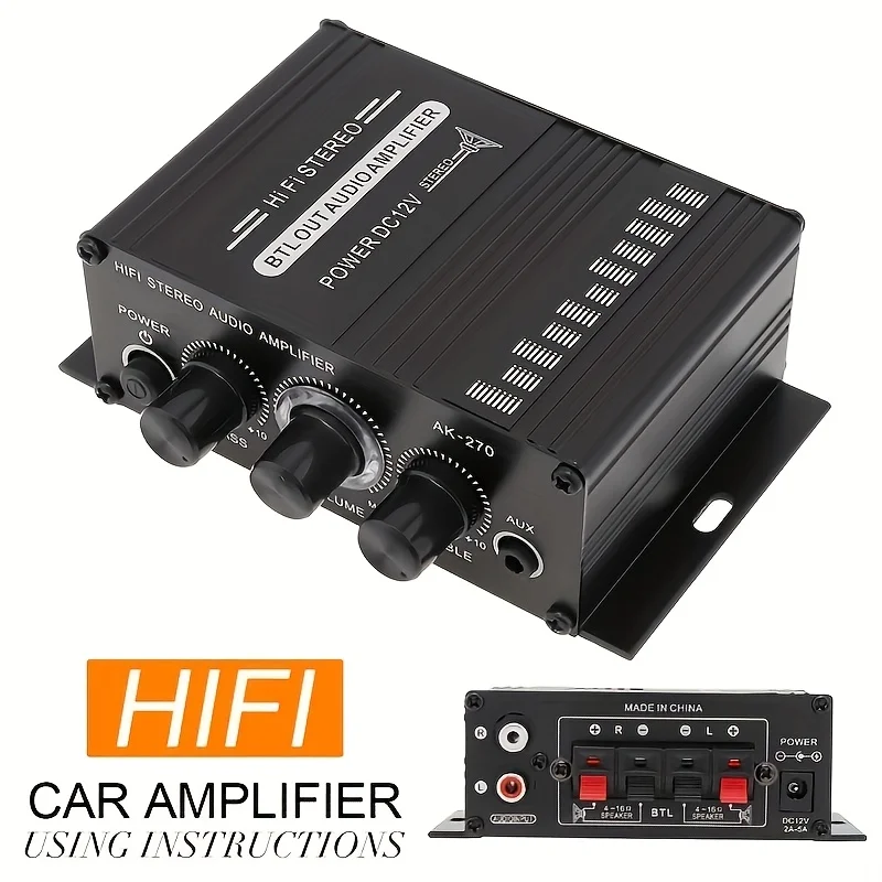 AK-270 400W Mini Power Amplifi - Home Cinema Hall ulasan dan harga