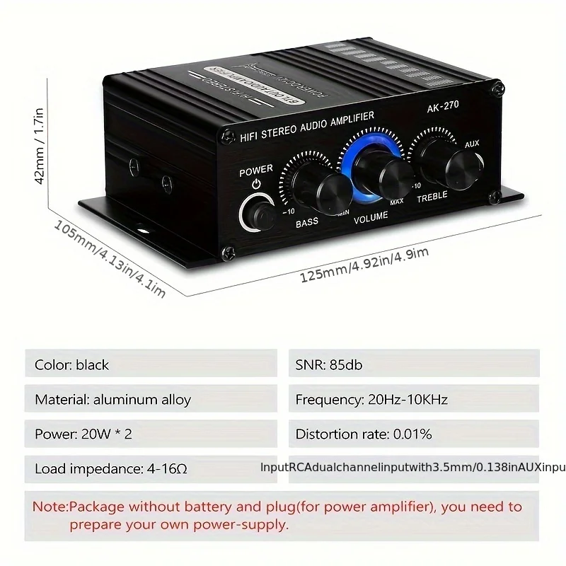 AK-270 400W Mini Power Amplifi - Home Cinema Hall ulasan dan harga