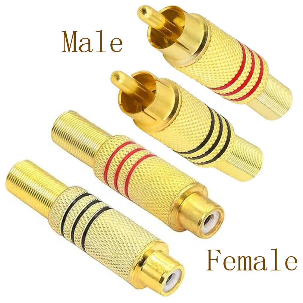4PCS RCA Plug Gold Plated Sold - Home Cinema Hall ulasan dan harga