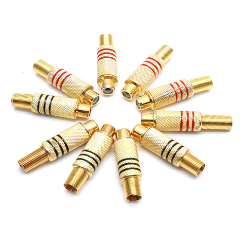 4PCS RCA Plug Gold Plated Sold - Home Cinema Hall ulasan dan harga